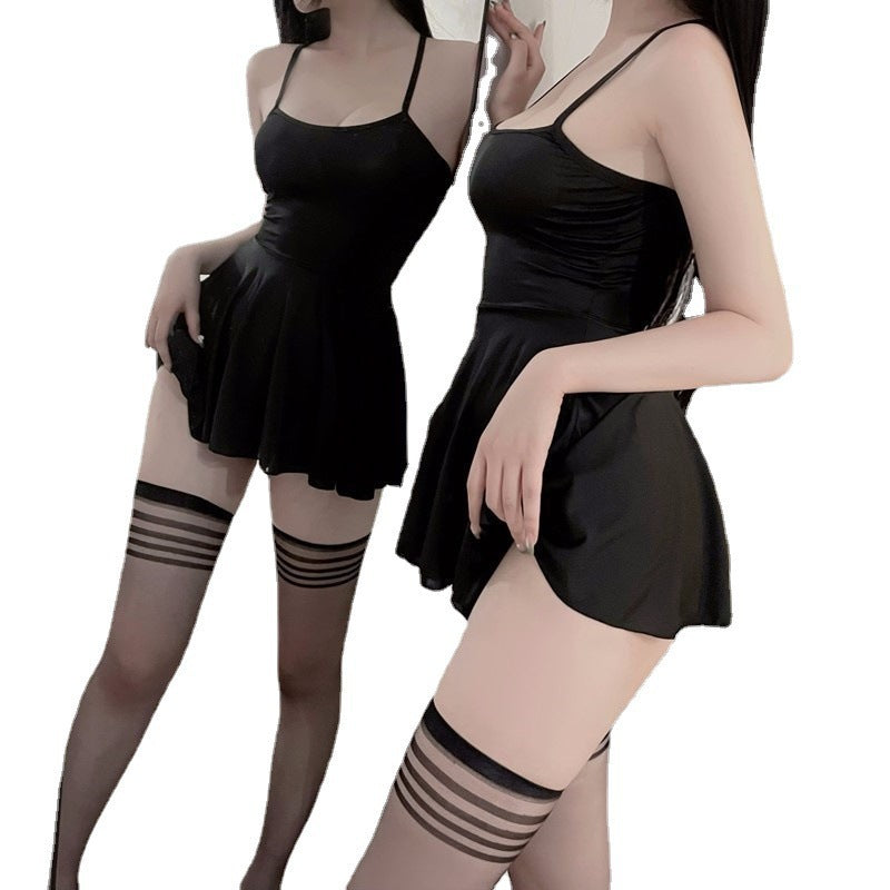 Adjustable Strap Lace Bodysuit Sleepwear