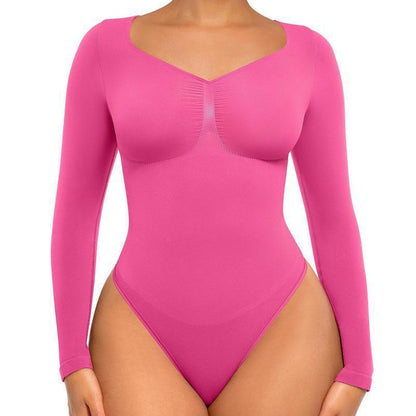 Seamless Tummy Control Long Sleeve Bodysuit