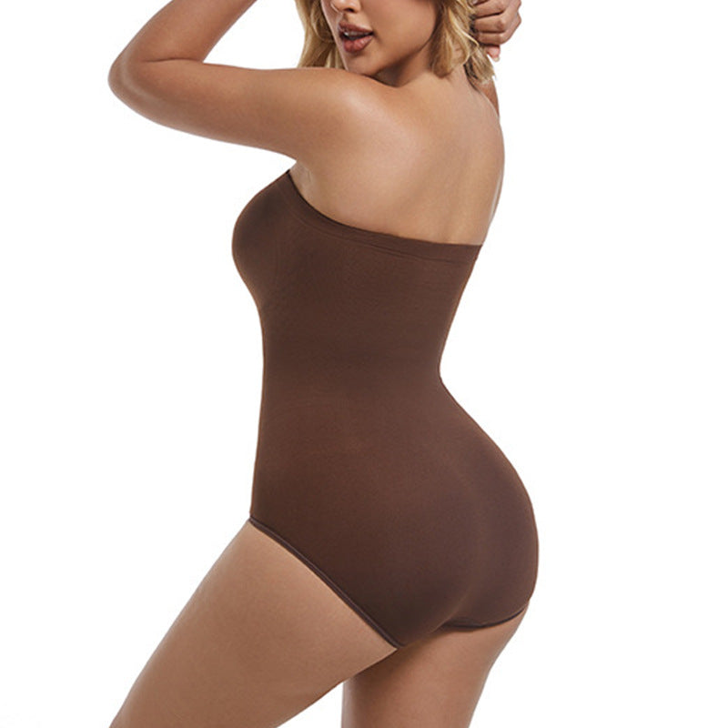 Adjustable One-Piece Body Shaper with Detachable Straps