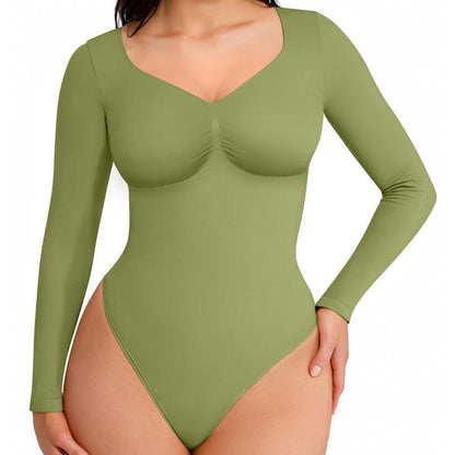 Seamless Tummy Control Long Sleeve Bodysuit