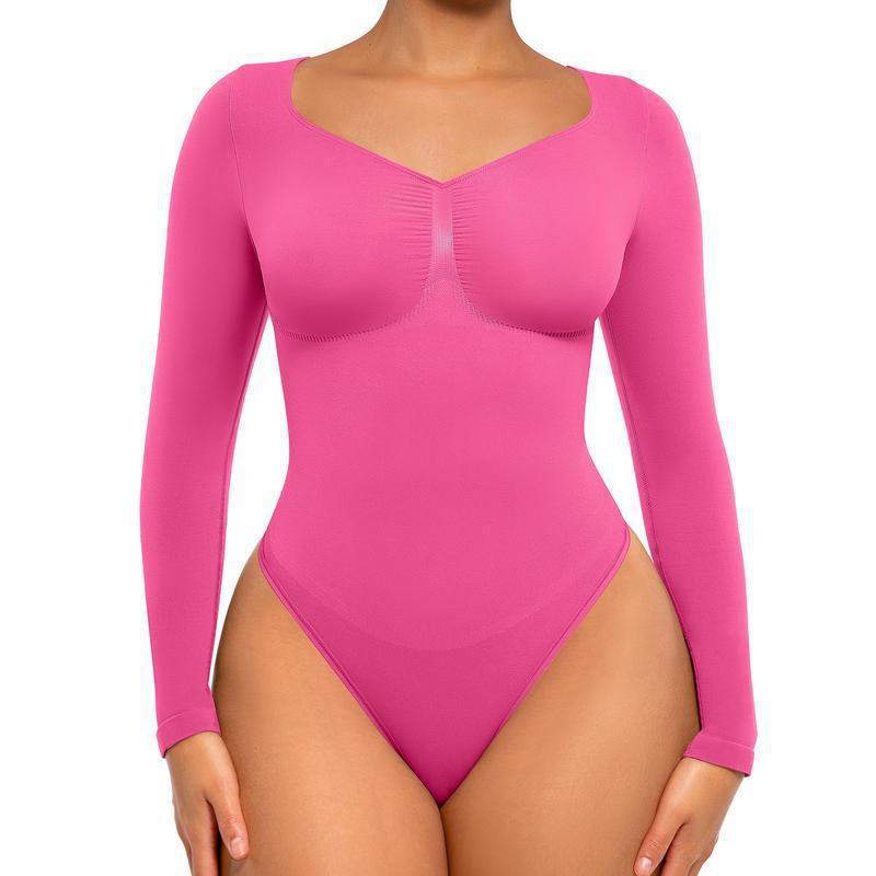 Seamless Tummy Control Long Sleeve Bodysuit