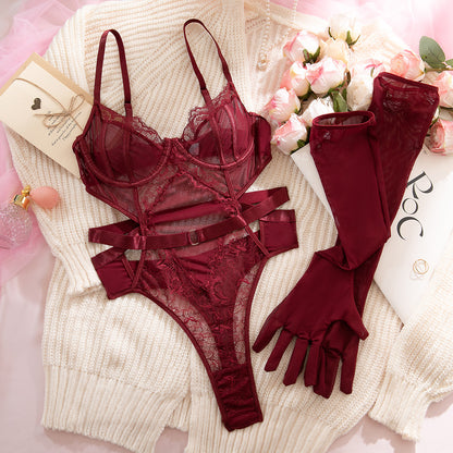 Sexy Lace Shapewear Bodysuit for Women Push Up Tummy Control