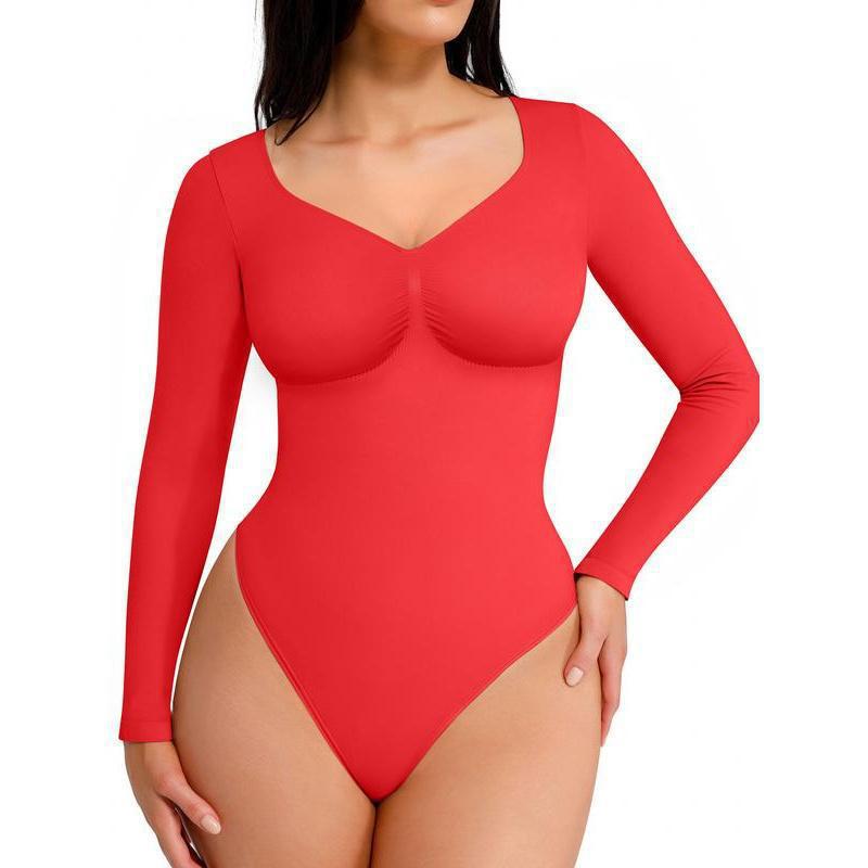 Seamless Tummy Control Long Sleeve Bodysuit