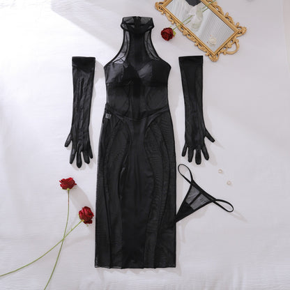 Womens See-Through Mesh Bodysuit